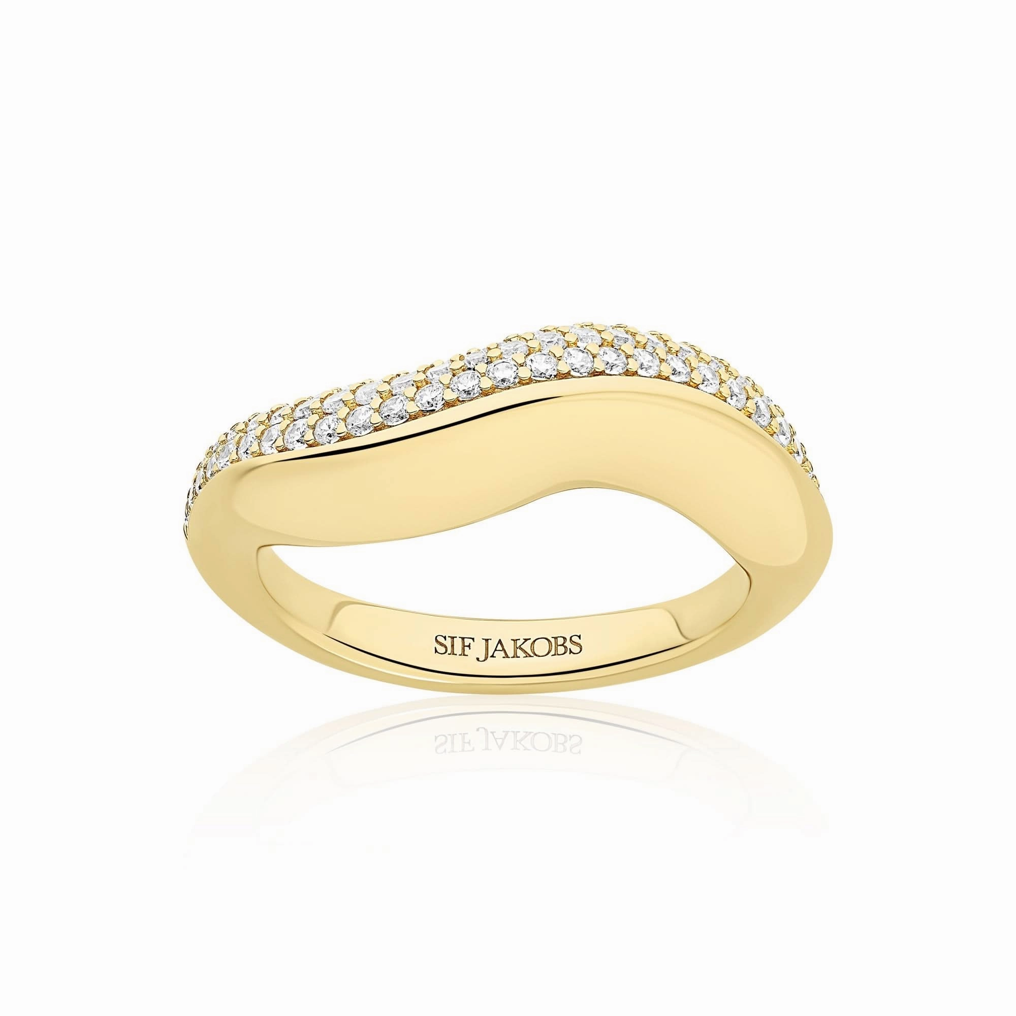 Gold Plated Glorenza Ring SJ-R2483-CZ-YG