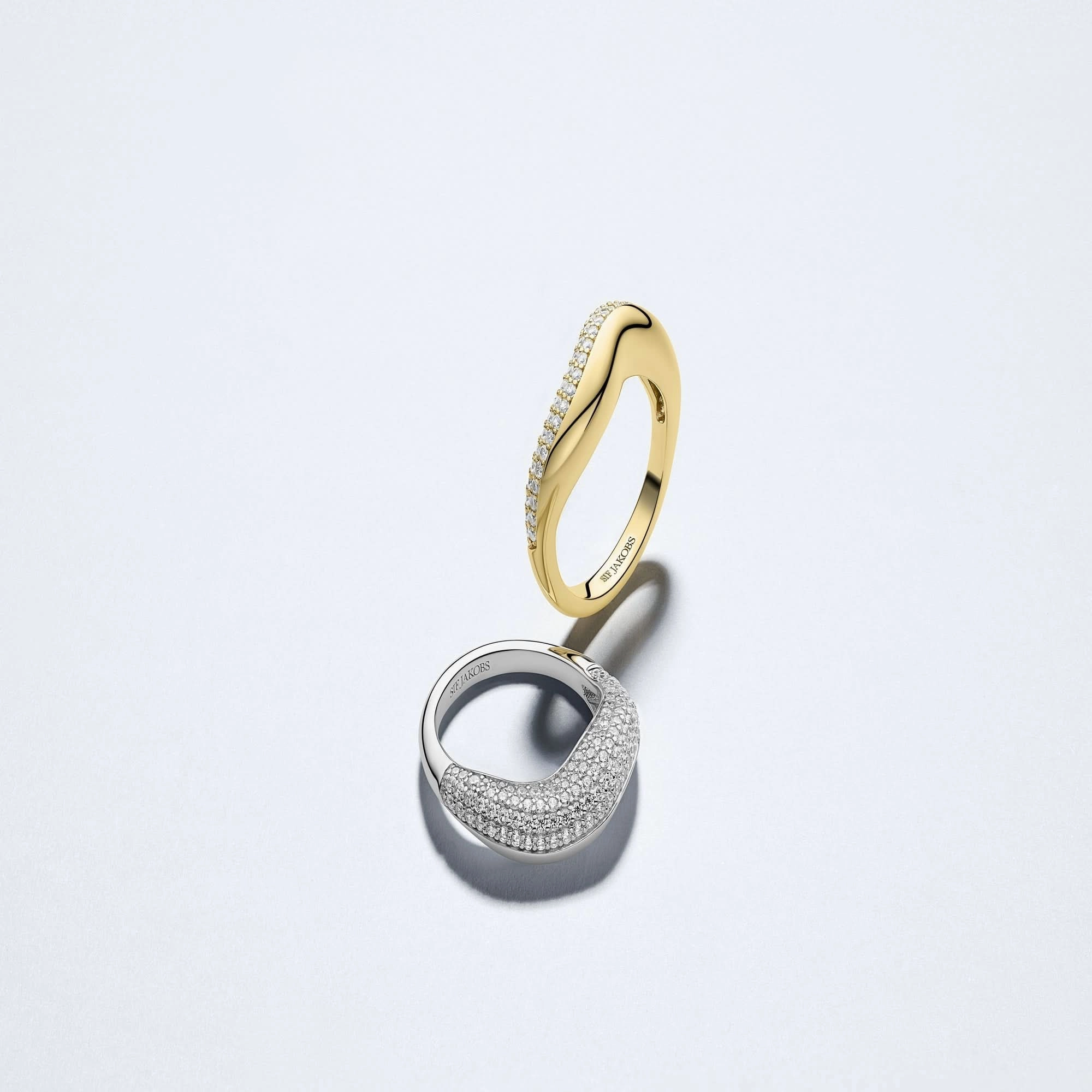 Gold Plated Glorenza Ring SJ-R2483-CZ-YG