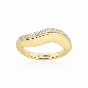 Gold Plated Glorenza Ring SJ-R2483-CZ-YG