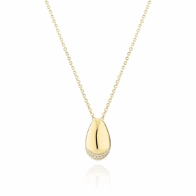 Gold Plated Goccia Necklace SJ-N2479-CZ-YG
