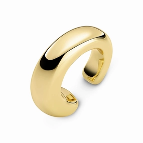 Gold Plated Goccia Pianura Ear Cuff SJ-E2586-YG