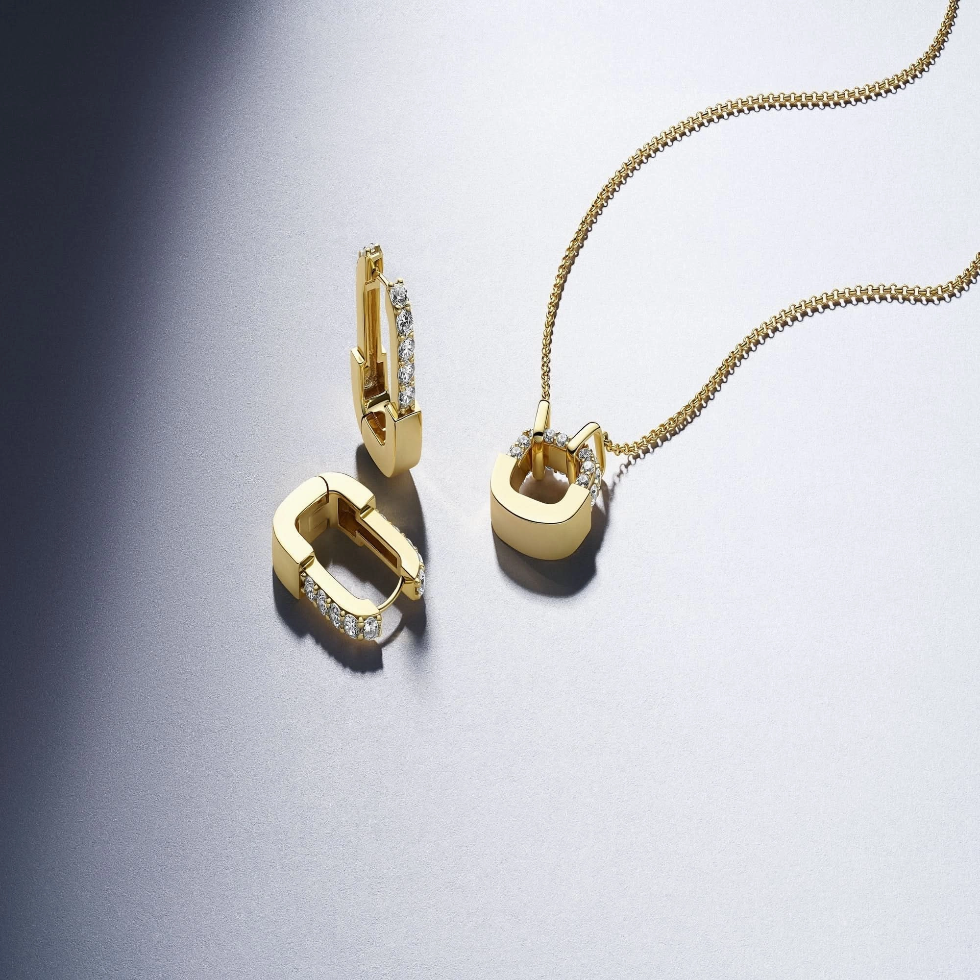 Gold Plated Maratea Earrings SJ-E2453-CZ-YG
