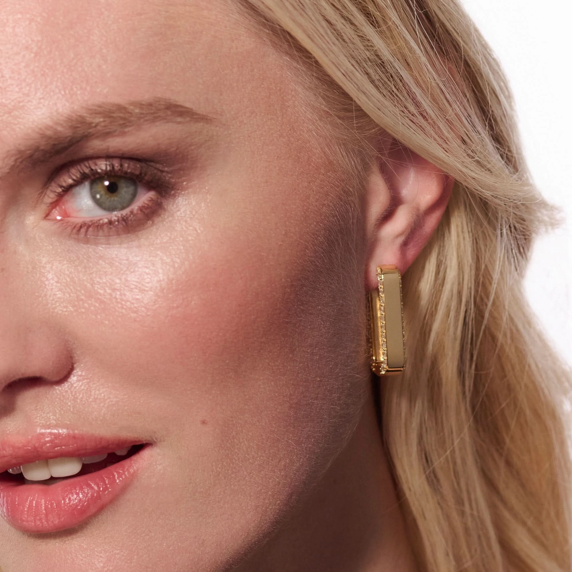 Gold Plated Maratea Grande Earrings SJ-E2452-CZ-YG