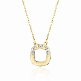 Gold Plated Maratea Necklace SJ-N2453-CZ-YG