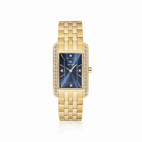 Gold Plated Martina Set Blue SJ-W2305SET-CZ-YG