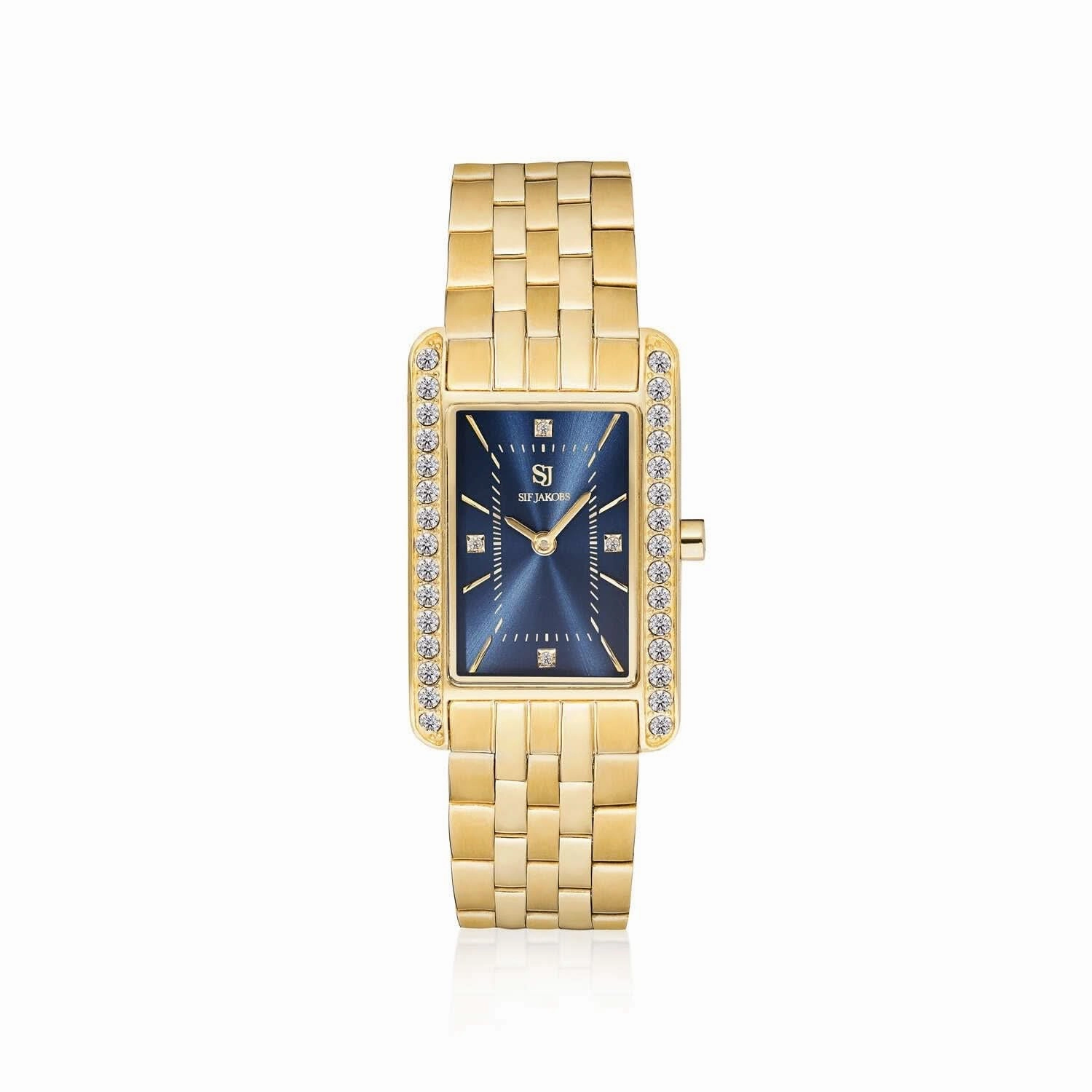 Gold Plated Martina Set Blue SJ-W2305SET-CZ-YG