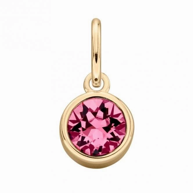 Gold Plated Rose Swarovski Crystal Pendant