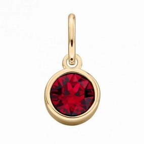 Gold Plated Ruby Swarovski Crystal Pendant