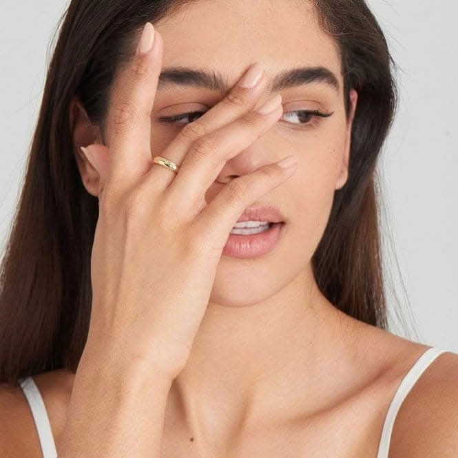 Gold Scattered Stars Adjustable Ring R034-01G