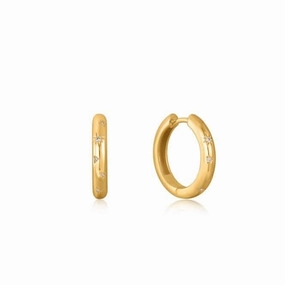 Gold Scattered Stars Hoop Earrings E034-06G