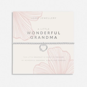 Grandmother A Little Wonderful Grandma Silver Plated Bracelet 8560