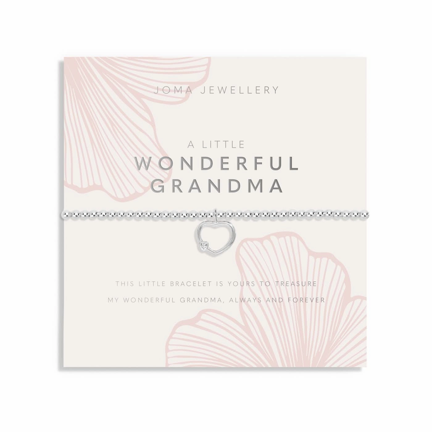 Grandmother A Little Wonderful Grandma Silver Plated Bracelet 8560