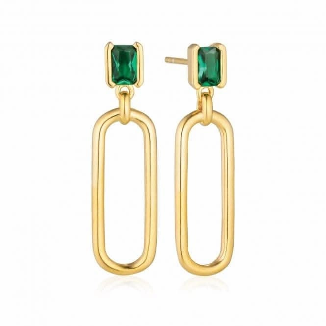 Green Zirconia Roccanova Lungo Earrings SJ-E42256-GCZ-YG