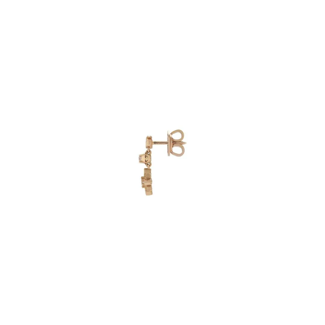 Gucci Flora 18ct Rose Gold Diamond Drop Earrings D