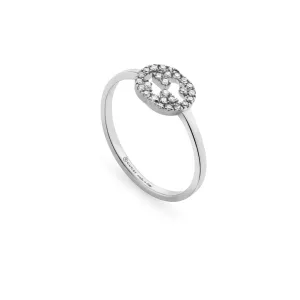 Gucci Interlocking 18ct White Gold 0.12ct Diamond Ring