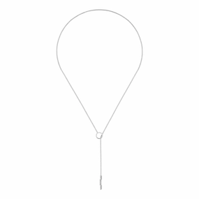 Gucci Link to Love 18ct White Gold Diamond Chain Lariat Necklace D