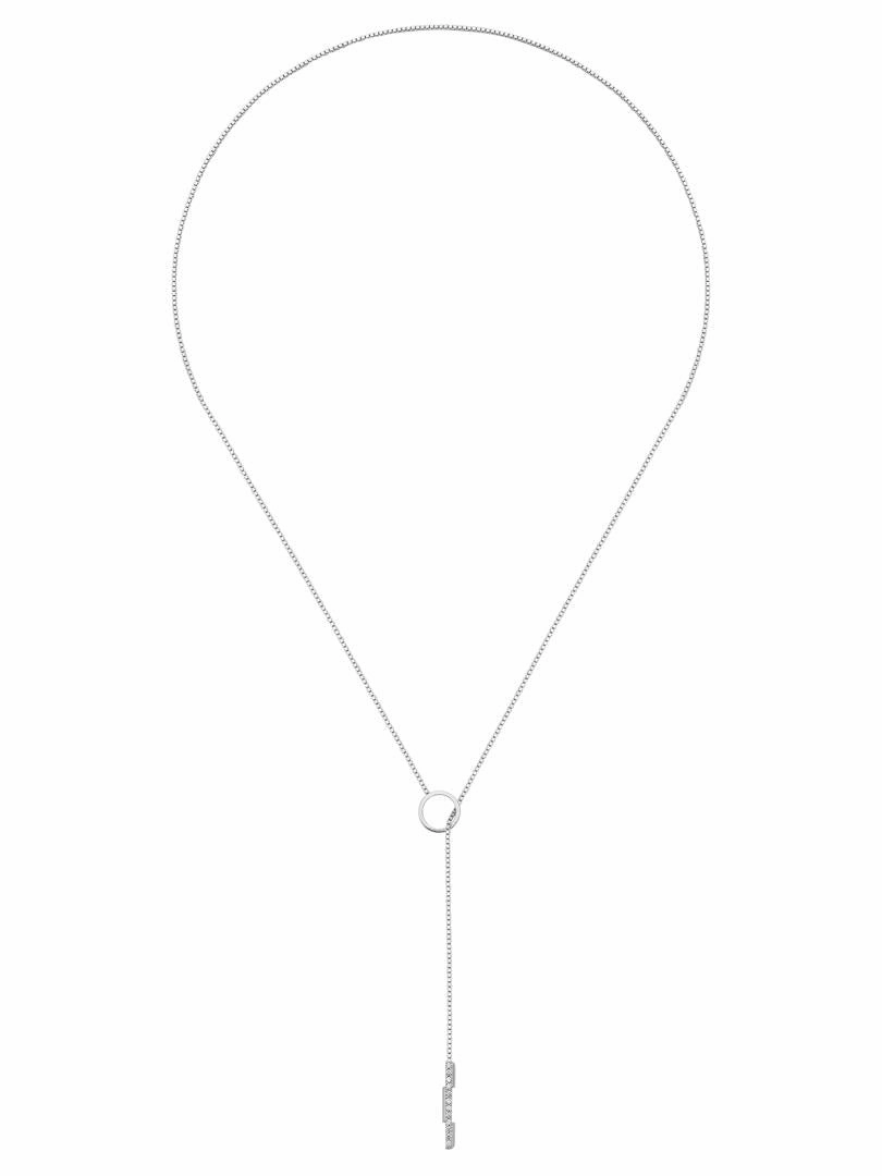 Gucci Link to Love 18ct White Gold Diamond Chain Lariat Necklace D