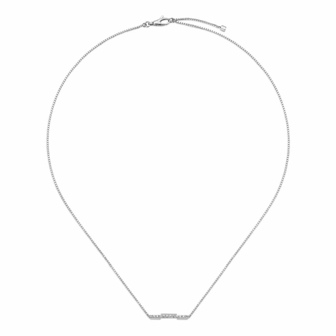 Gucci Link to Love 18ct White Gold Diamond Chain Necklace