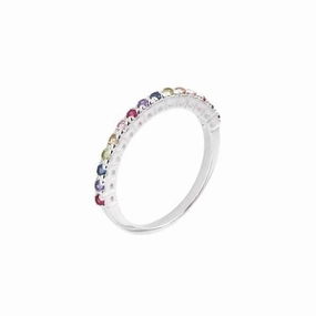 Half Eternity Multi Zirconia Ring 1441MCZ
