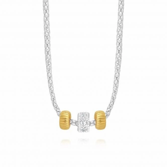 Halo Silver And Gold 45cm   5cm Extender Necklace 4516