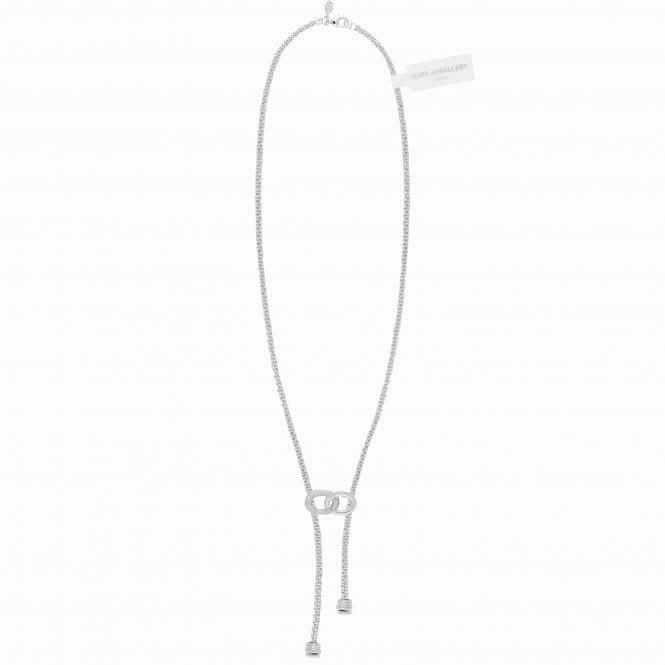 Halo Silver Link Lariat 60cm Necklace 4520