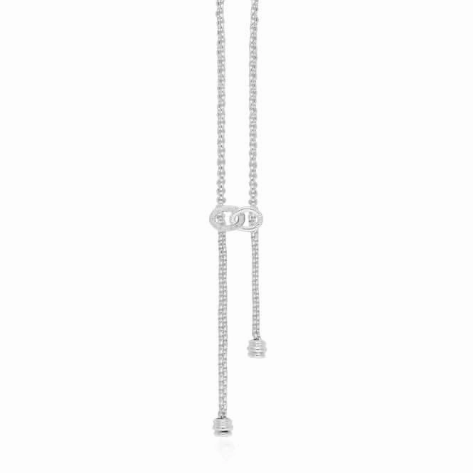 Halo Silver Link Lariat 60cm Necklace 4520