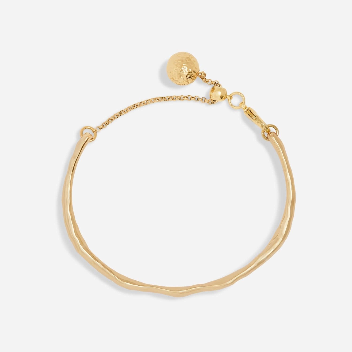 Hammered Bangle Bar Gold Plated Bracelet 7886