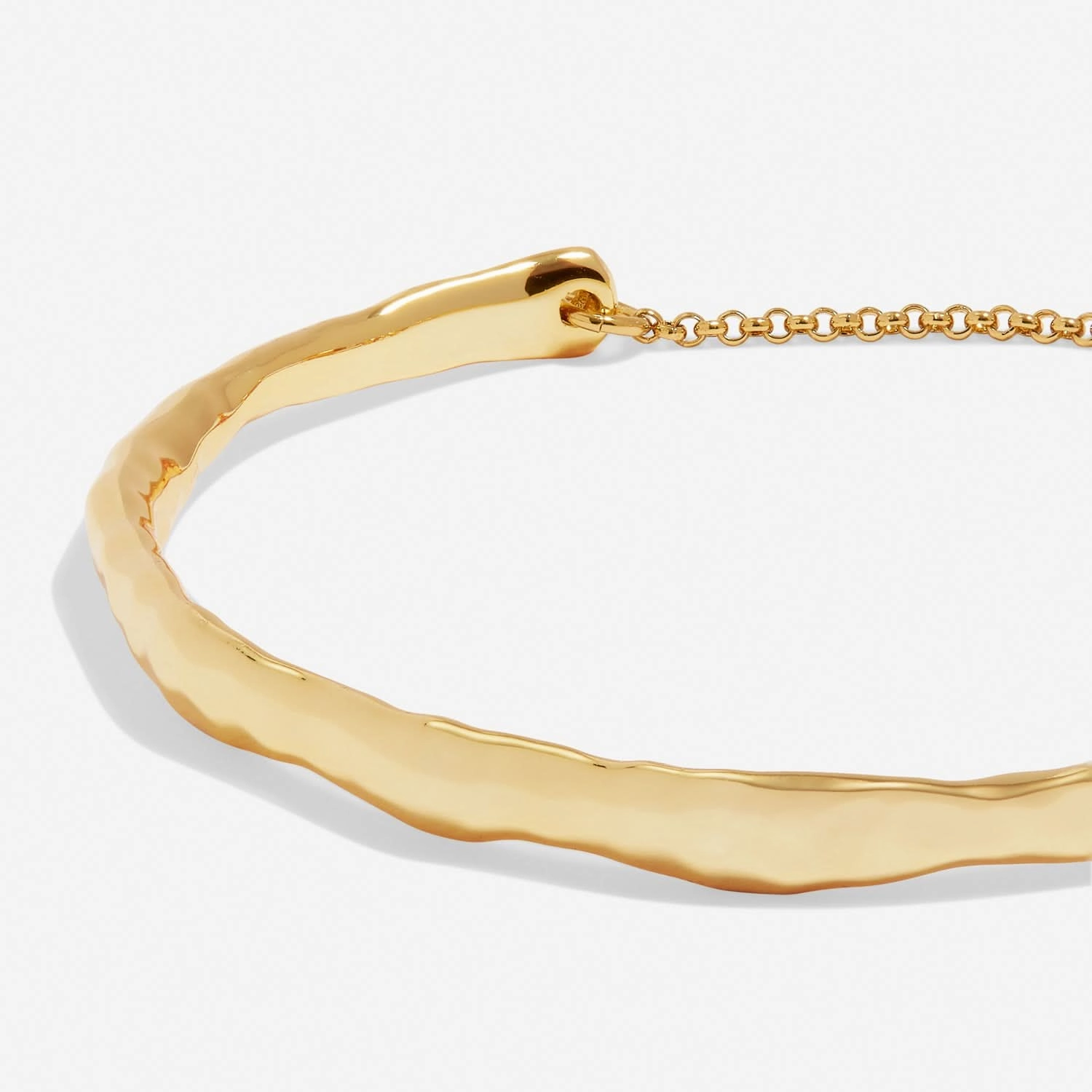 Hammered Bangle Bar Gold Plated Bracelet 7886