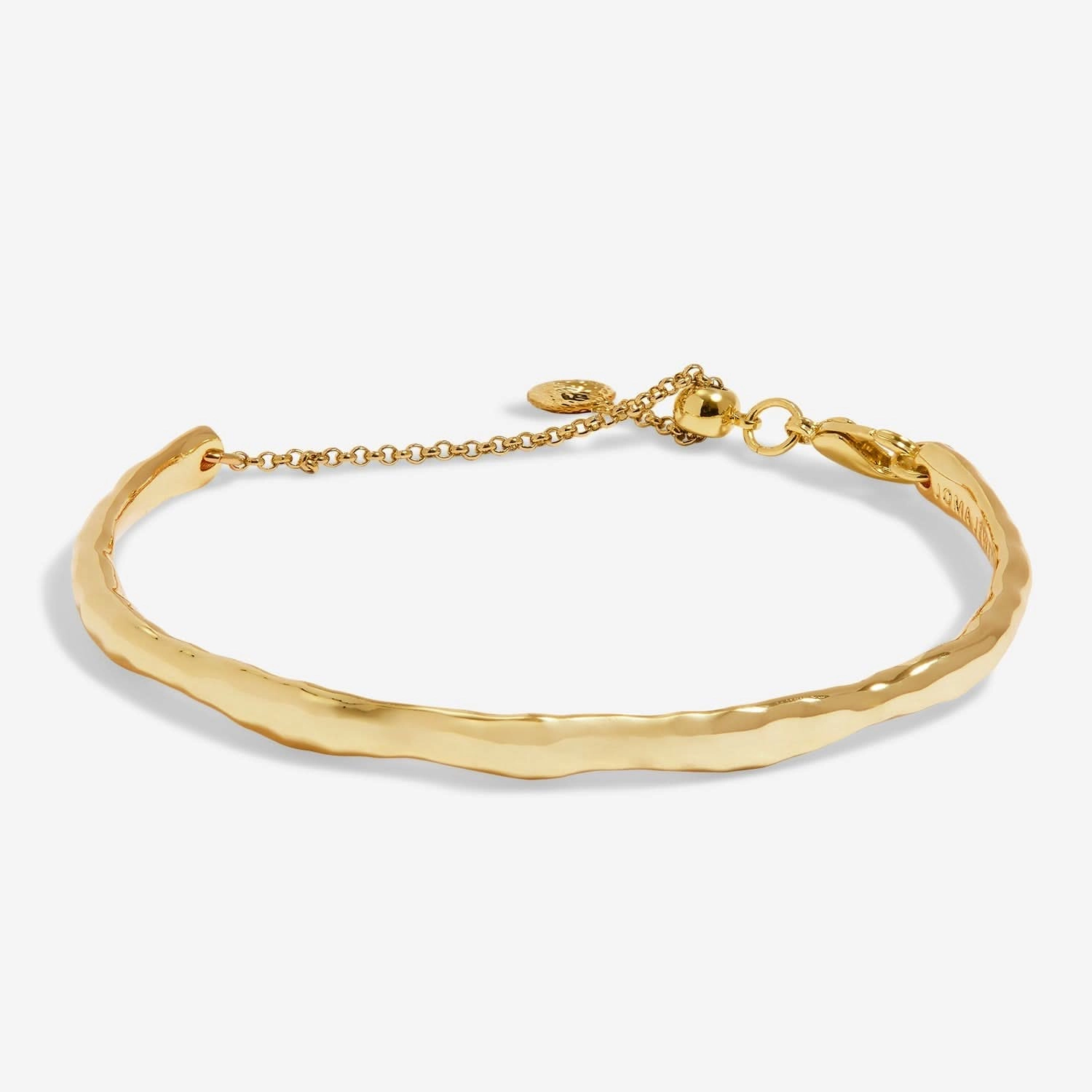 Hammered Bangle Bar Gold Plated Bracelet 7886