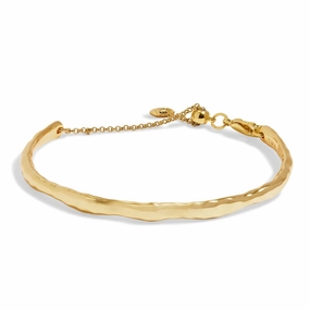 Hammered Bangle Bar Gold Plated Bracelet 7886