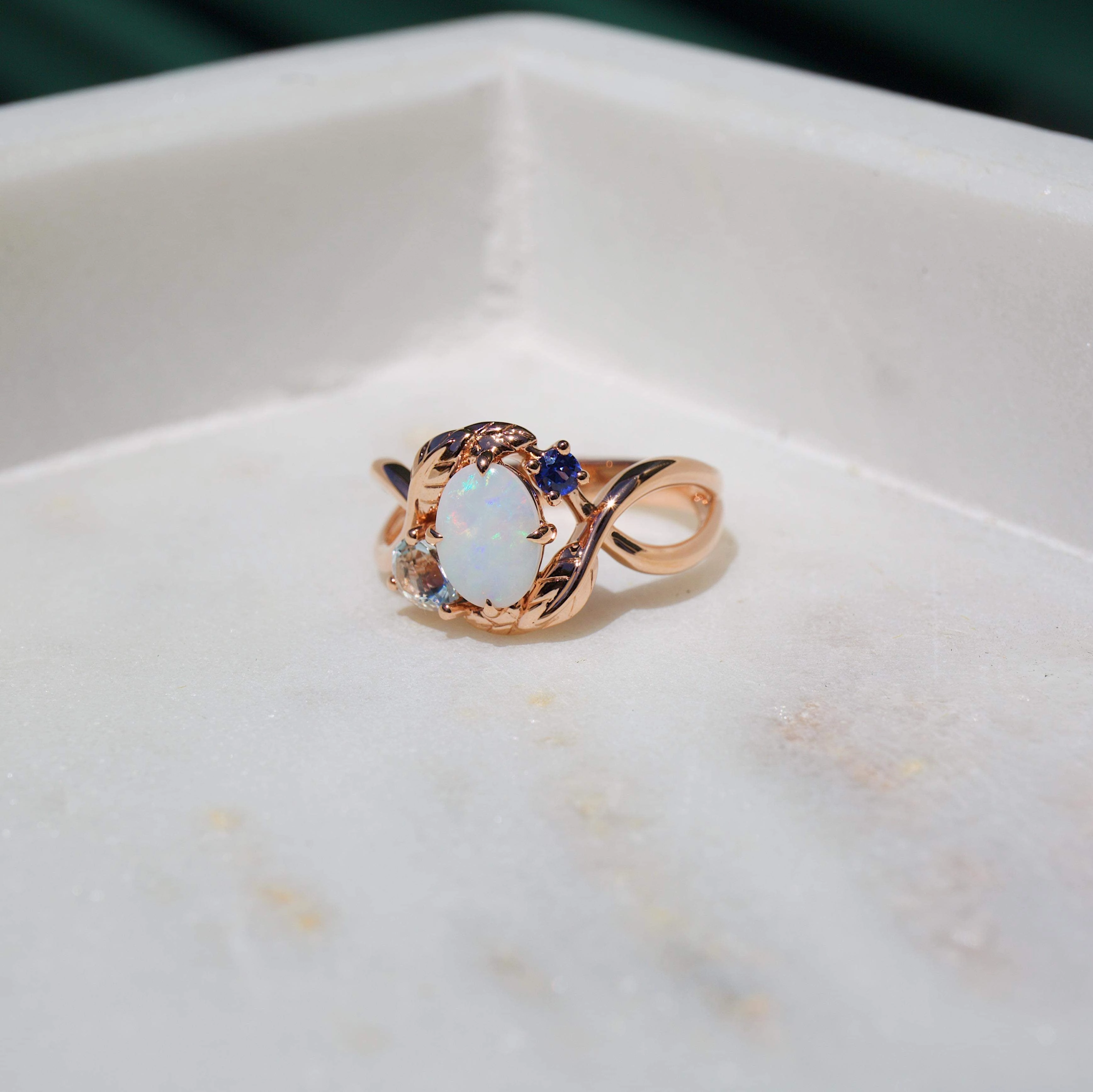 Hannah Opal Rosegold ring