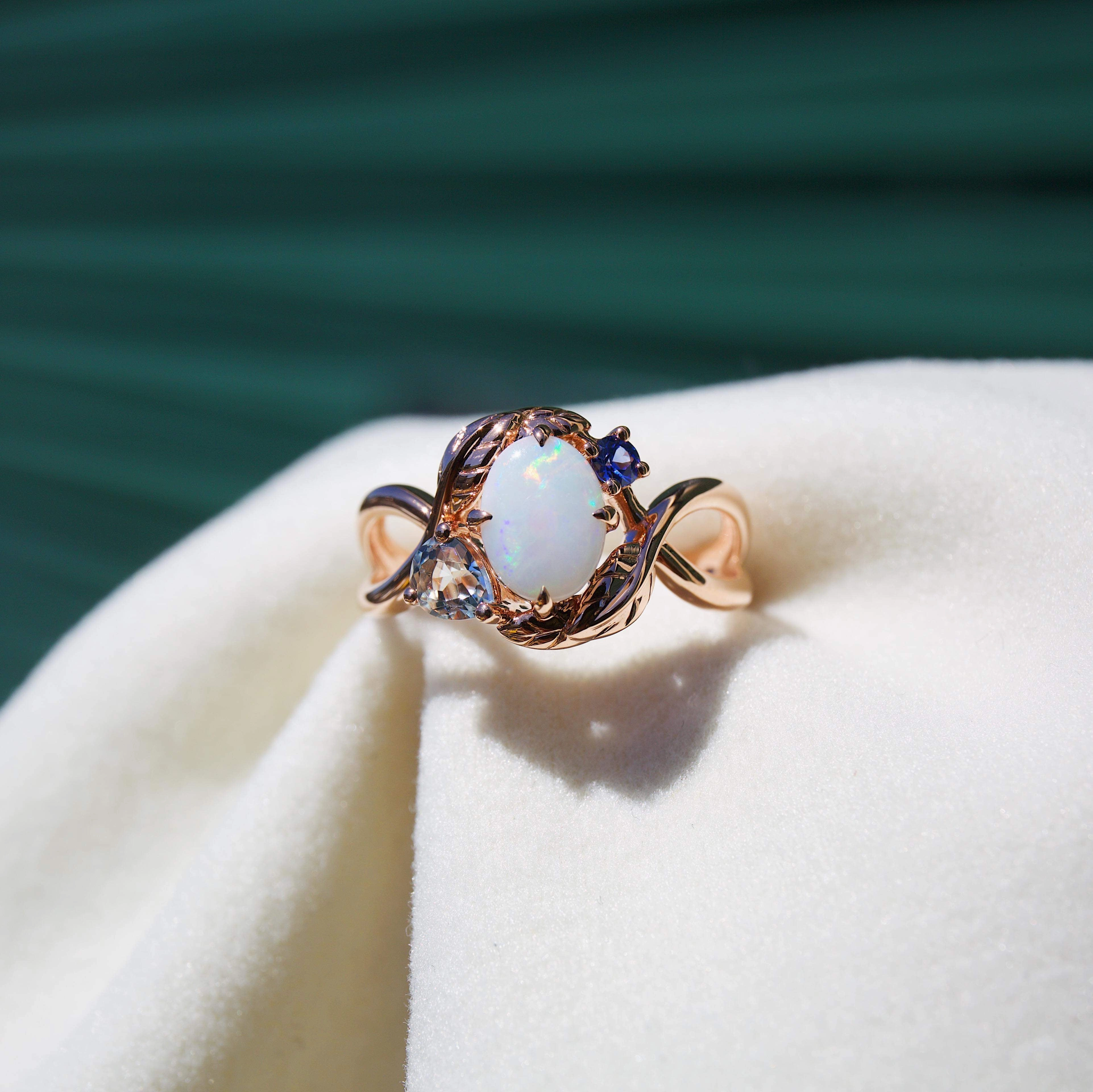 Hannah Opal Rosegold ring