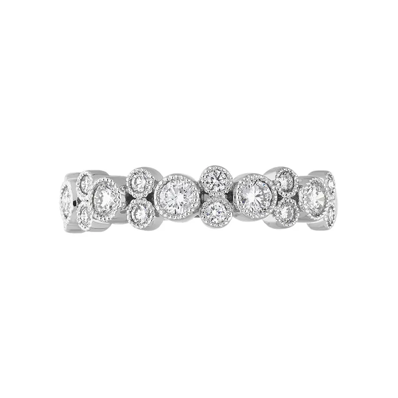 Hans D Krieger 18ct White Gold 0.58ct Diamond Bubble Band Ring