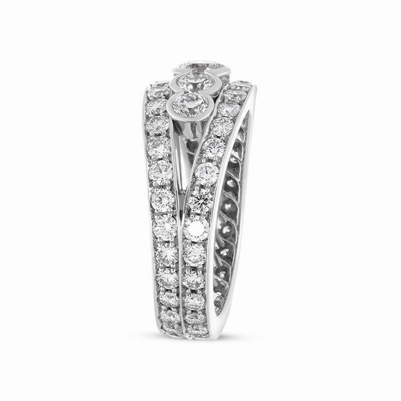 Hans D Krieger 18ct White Gold 2.56ct Diamond Graduated Eternity Ring