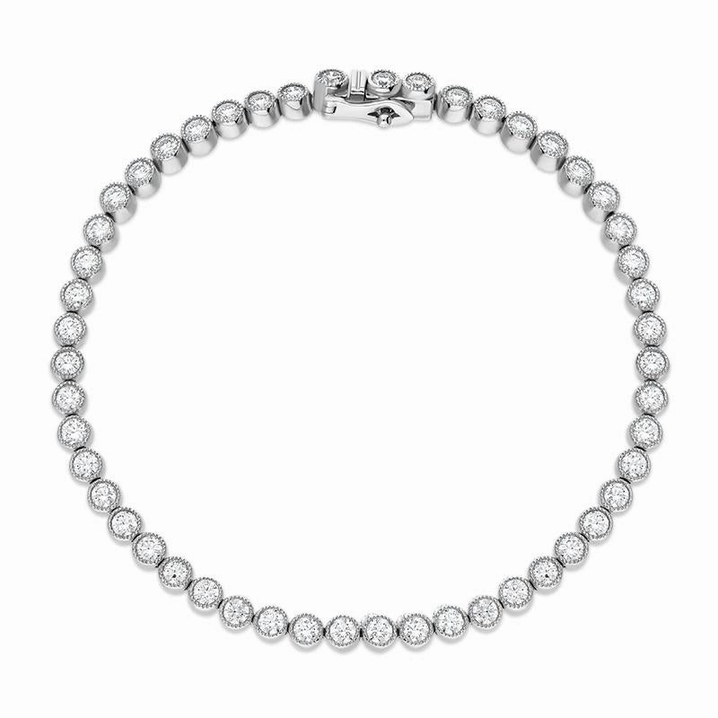 Hans D. Krieger 18ct White Gold 3.00ct Diamond Tennis Bracelet