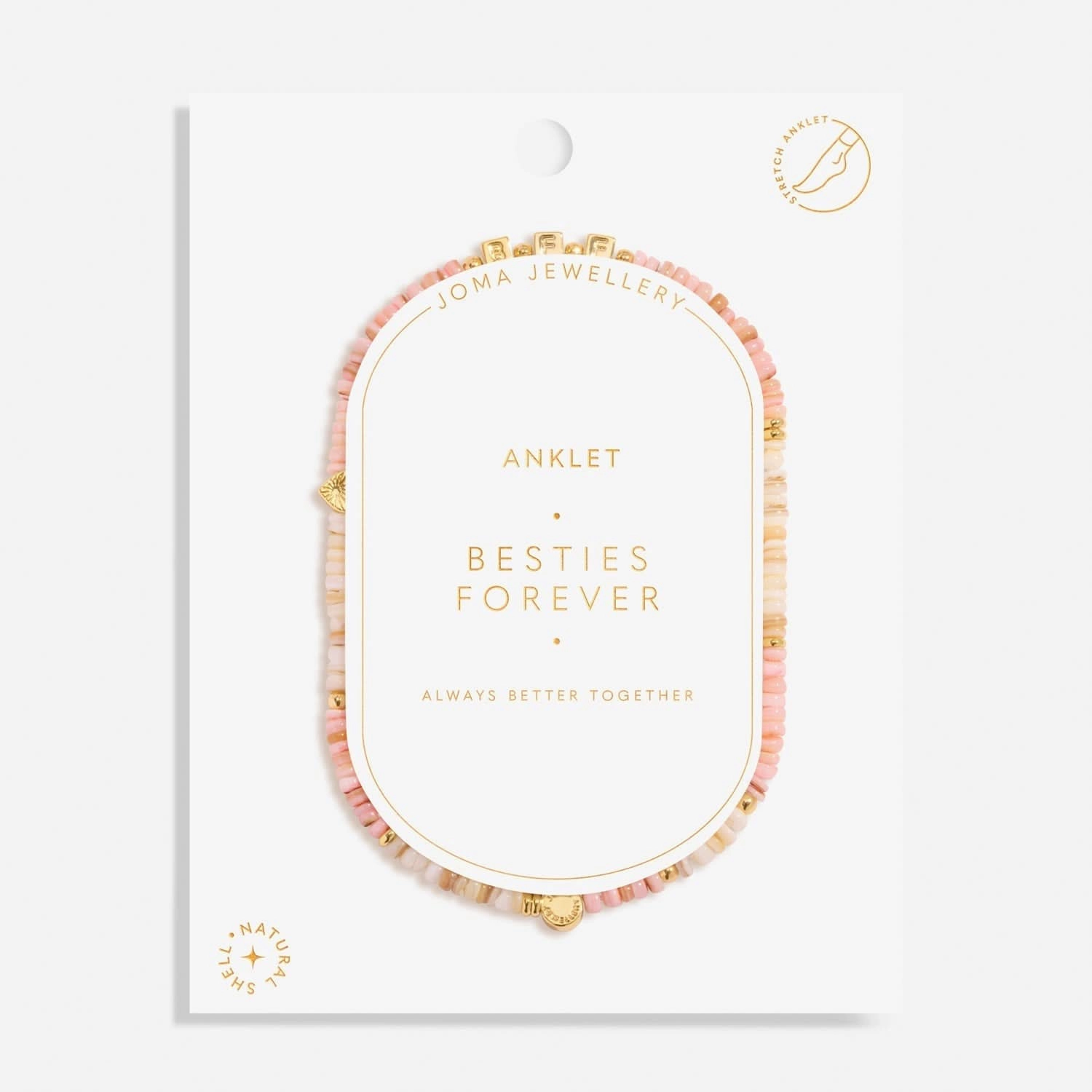 Happy Little Moments Besties Forever Gold Plated Anklet 8241