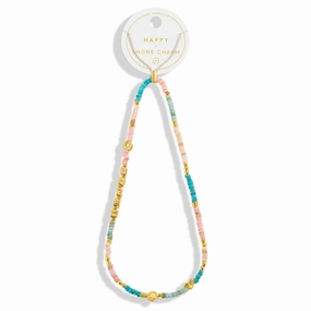 Happy Little Moments Happy Gold Plated Phone Charm 8269
