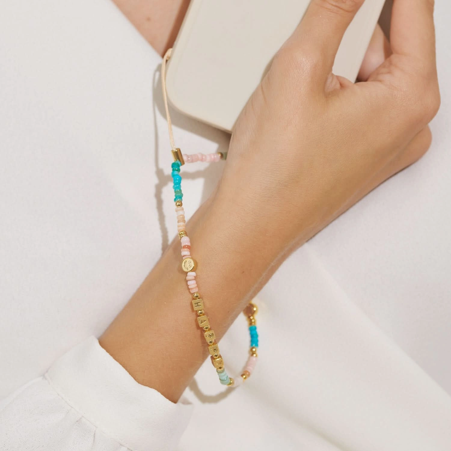 Happy Little Moments Happy Gold Plated Phone Charm 8269