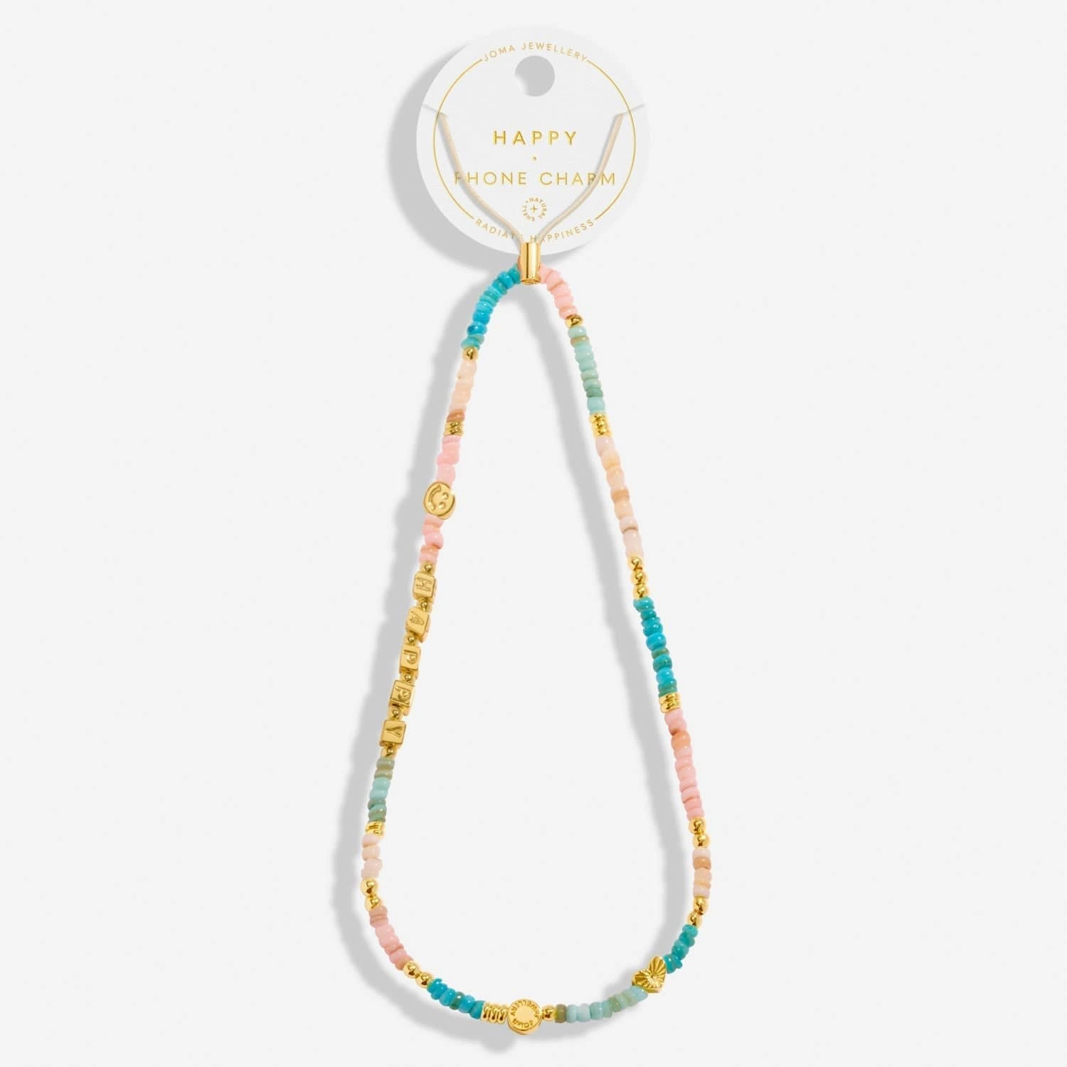 Happy Little Moments Happy Gold Plated Phone Charm 8269