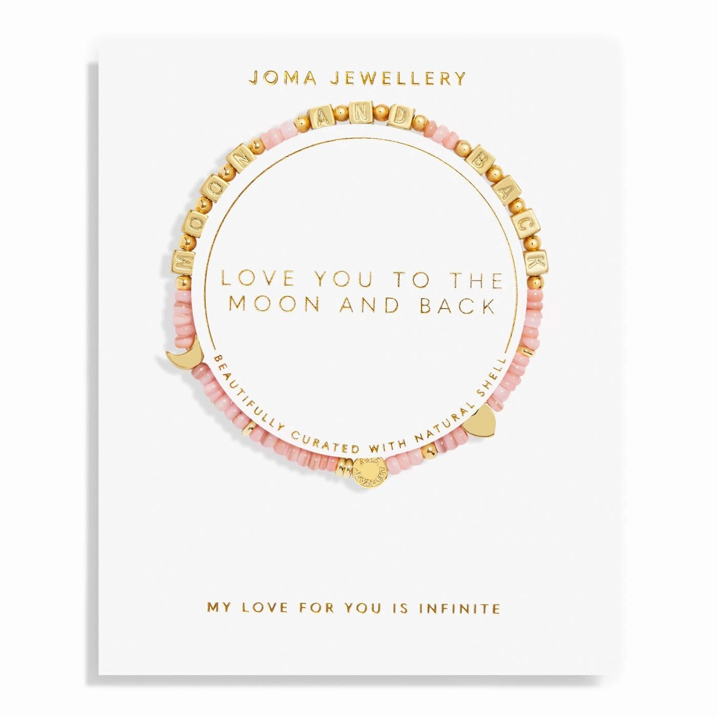 Happy Little Moments Love You To The Moon Back Gold Plated Bracelet 7531
