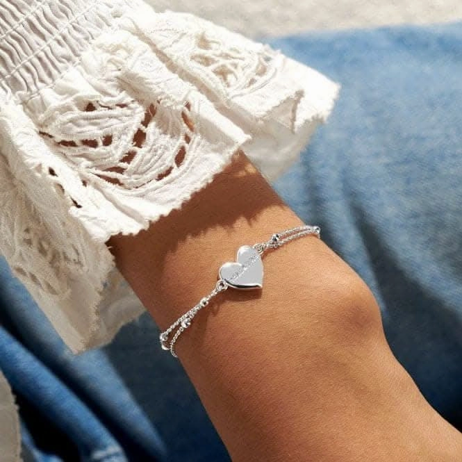 Happy Valentine's Silver Plated 18cm   3cm Bracelet 6734
