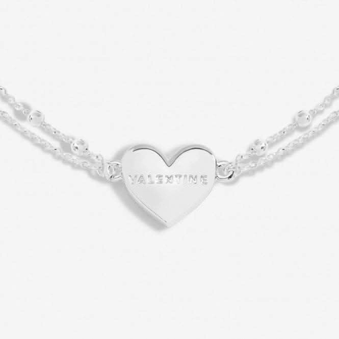 Happy Valentine's Silver Plated 18cm   3cm Bracelet 6734