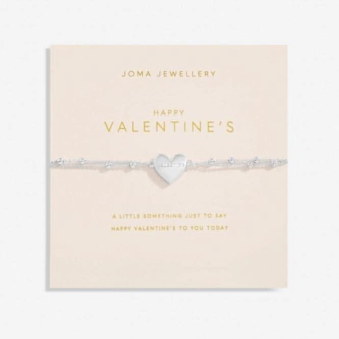 Happy Valentine's Silver Plated 18cm   3cm Bracelet 6734