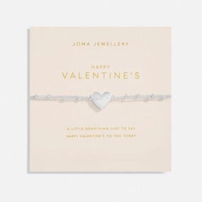 Happy Valentine's Silver Plated 18cm   3cm Bracelet 6734