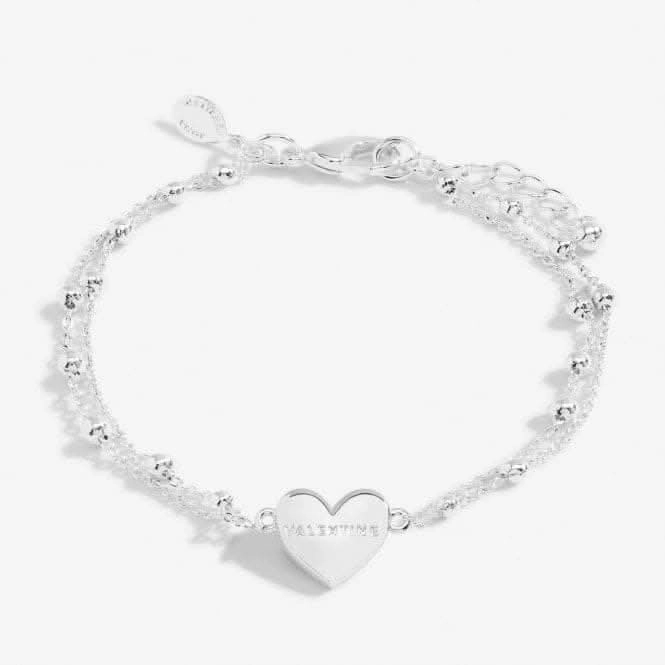Happy Valentine's Silver Plated 18cm   3cm Bracelet 6734