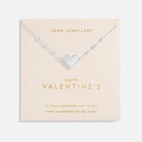 Happy Valentine's Silver Plated 46cm   5cm Necklace 6735