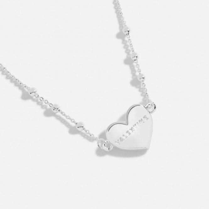 Happy Valentine's Silver Plated 46cm   5cm Necklace 6735