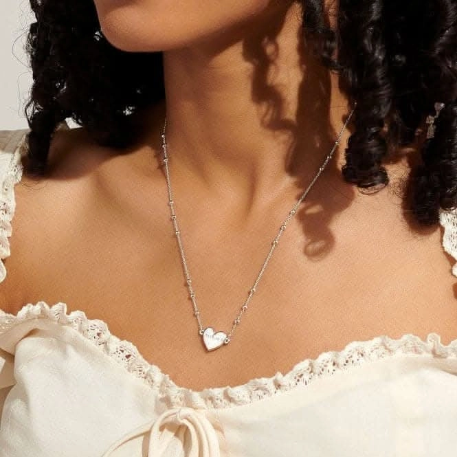 Happy Valentine's Silver Plated 46cm   5cm Necklace 6735