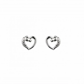 Heart Horse Head Stud Earrings 4479HP