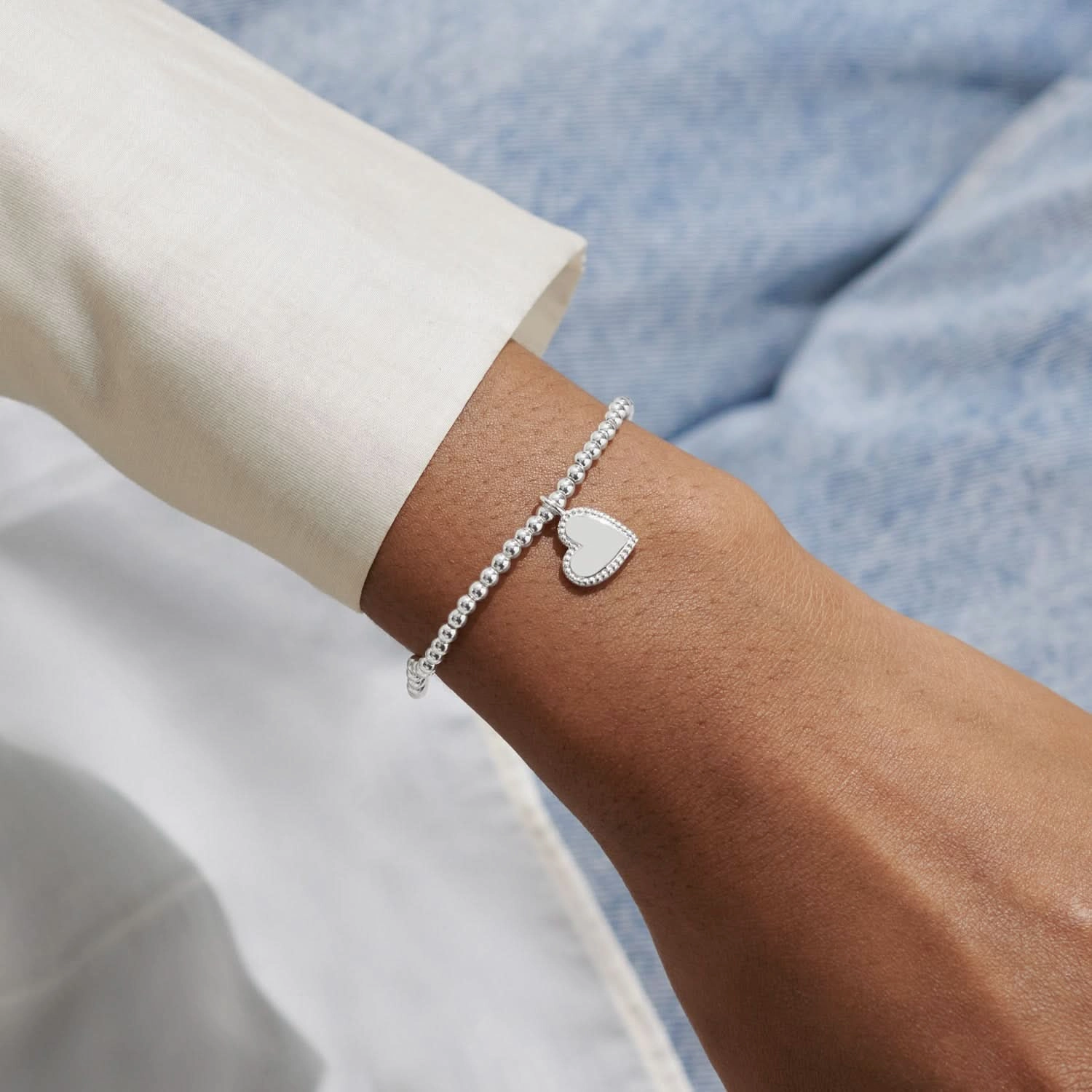 Heart Jewellery Box With Love Silver Plated Bracelet 8740